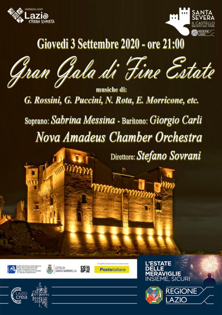 | 3 SETTEMBRE 2020 | SANTA SEVERA - Rossini, Puccini, Rota e Morricone al Gran gala di fine estate